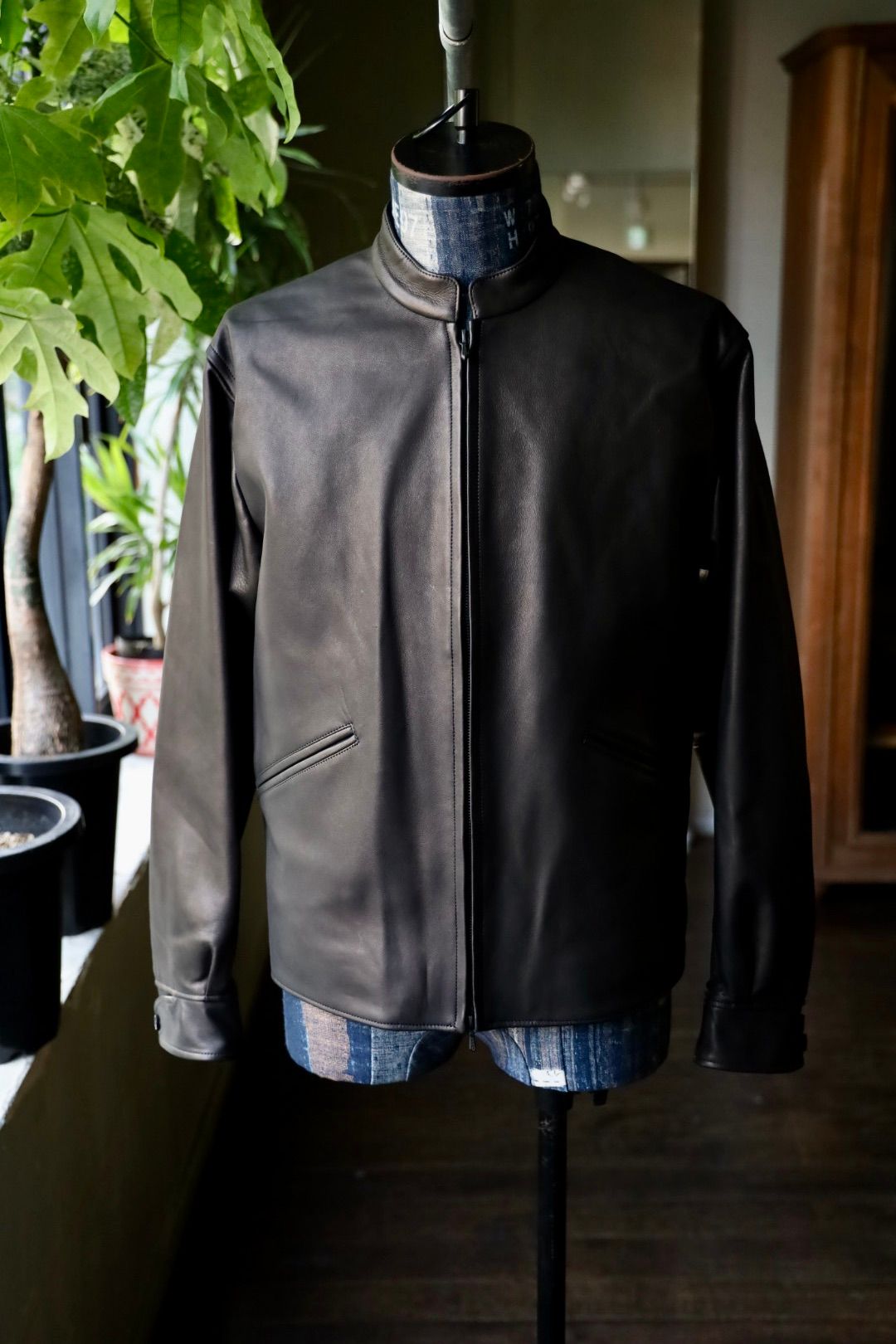 blurhms 25FW Lamb Leather Zip Short Jacket(BHS25F001)black☆8月29日(金)新作発売！