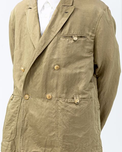 YOKE Linen Silk Kersey Double Breasted Blezer 新作発売！
