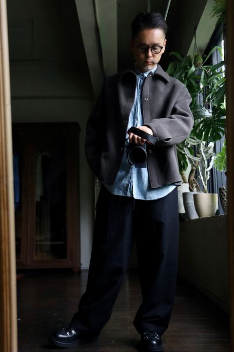 A.PRESSE Cashmere Blend Work Jacketスタイル2024.9.21.