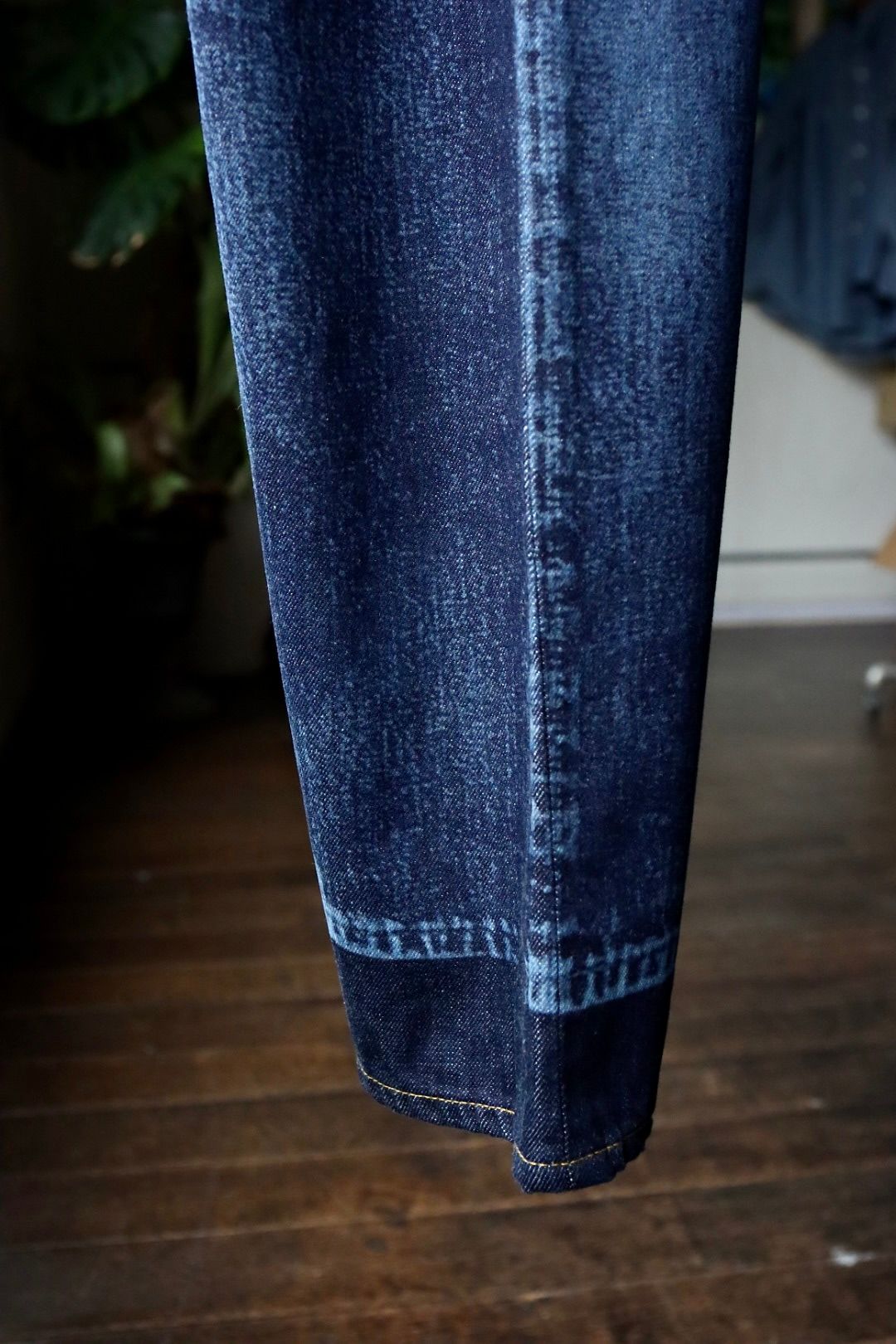 YOKE | LASER PROCESSED 5P STRAIGHT DENIM PANTS(L.INDIGO