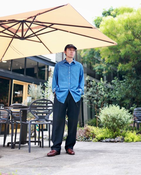 A.PRESSE アプレッセ 2023 Style2 Washed Denim shirtスタイル