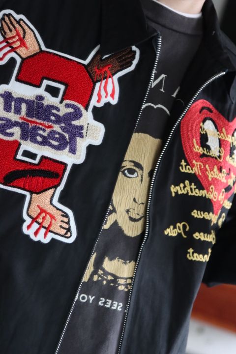 ©SAINT M×××××× ×DENIM TEARS SWING TOP"BLACK" M style.