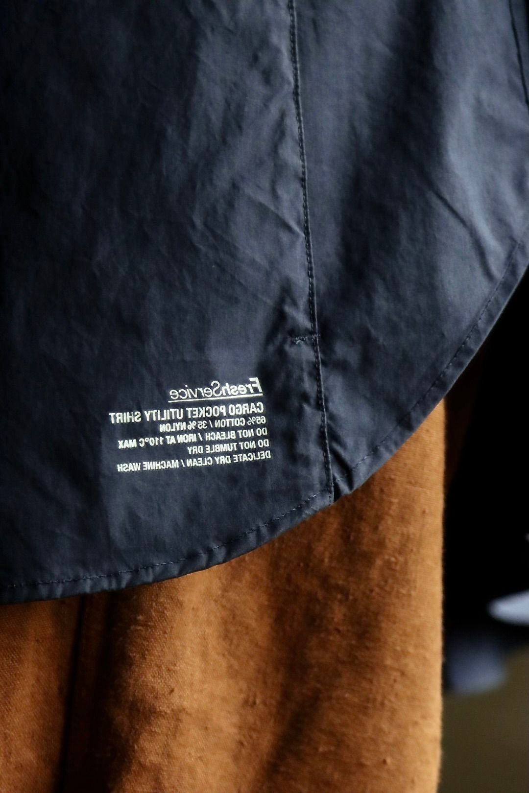 フレッシュサービス 22SS CARGO POCKET UTILITY SHIRT "NAVY"スタイル.2022.6.7.