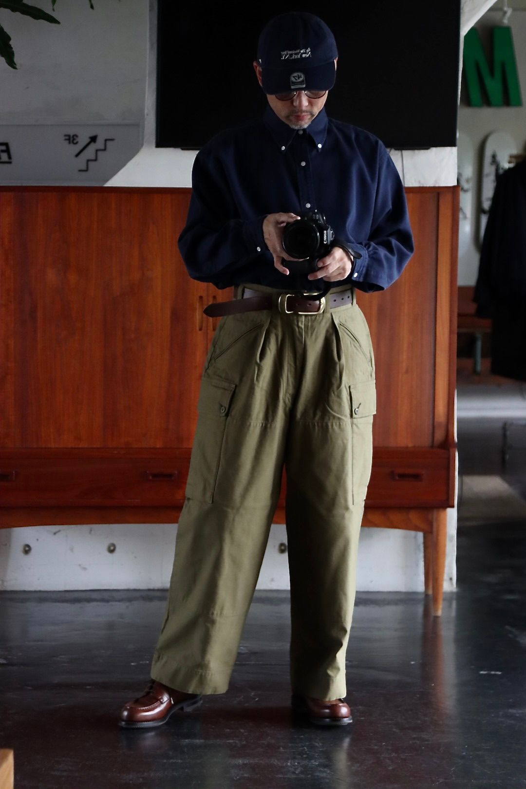 アプレッセ22FW MT Trooper Pants"OLIVE"スタイル