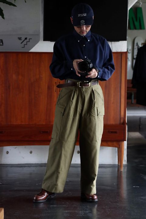 アプレッセ22FW MT Trooper Pants"OLIVE"スタイル