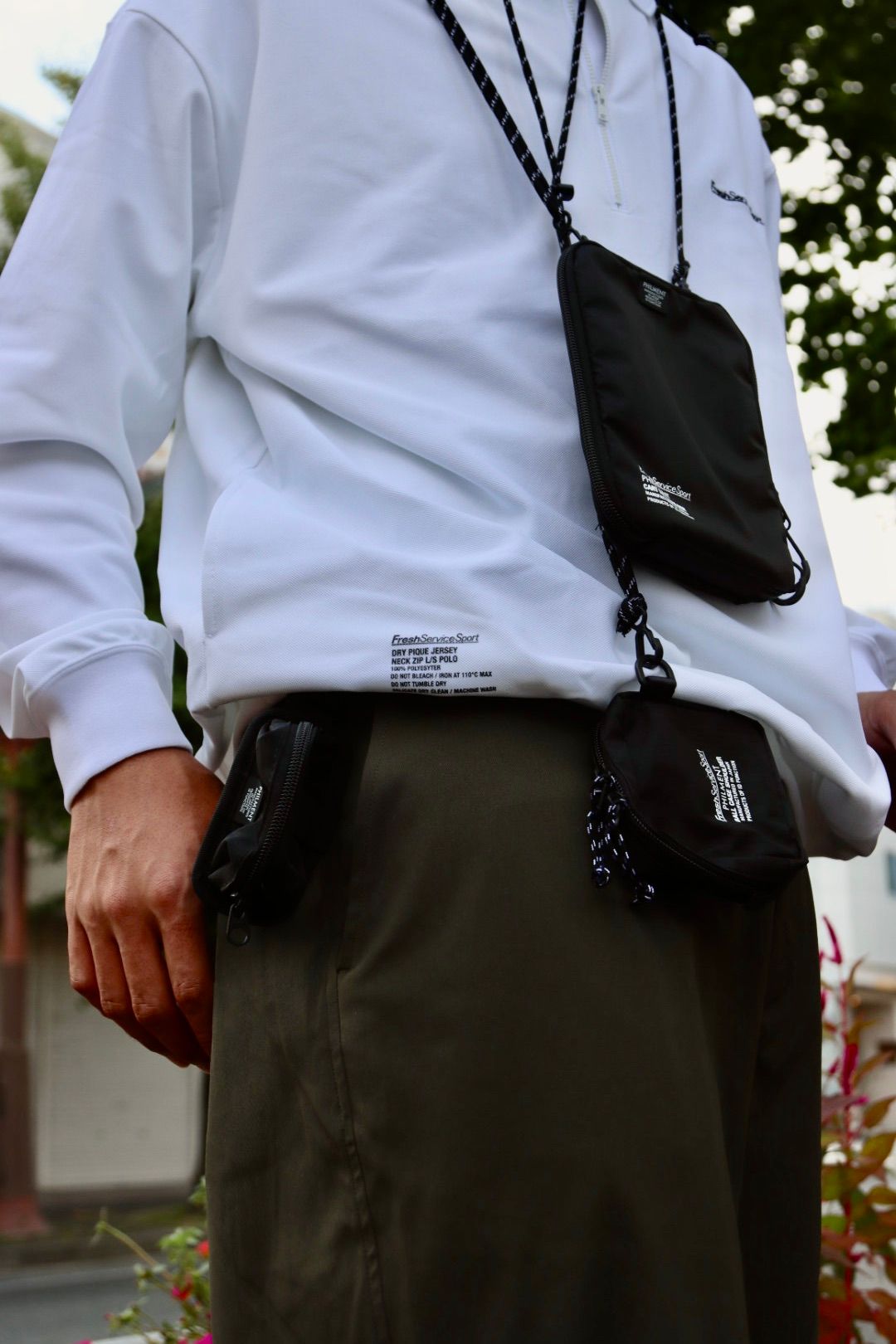 FreshServiceSport フレッシュサービススポーツ 23AW DRY PIQUE JERSEY NECK ZIP L/S POLOスタイル