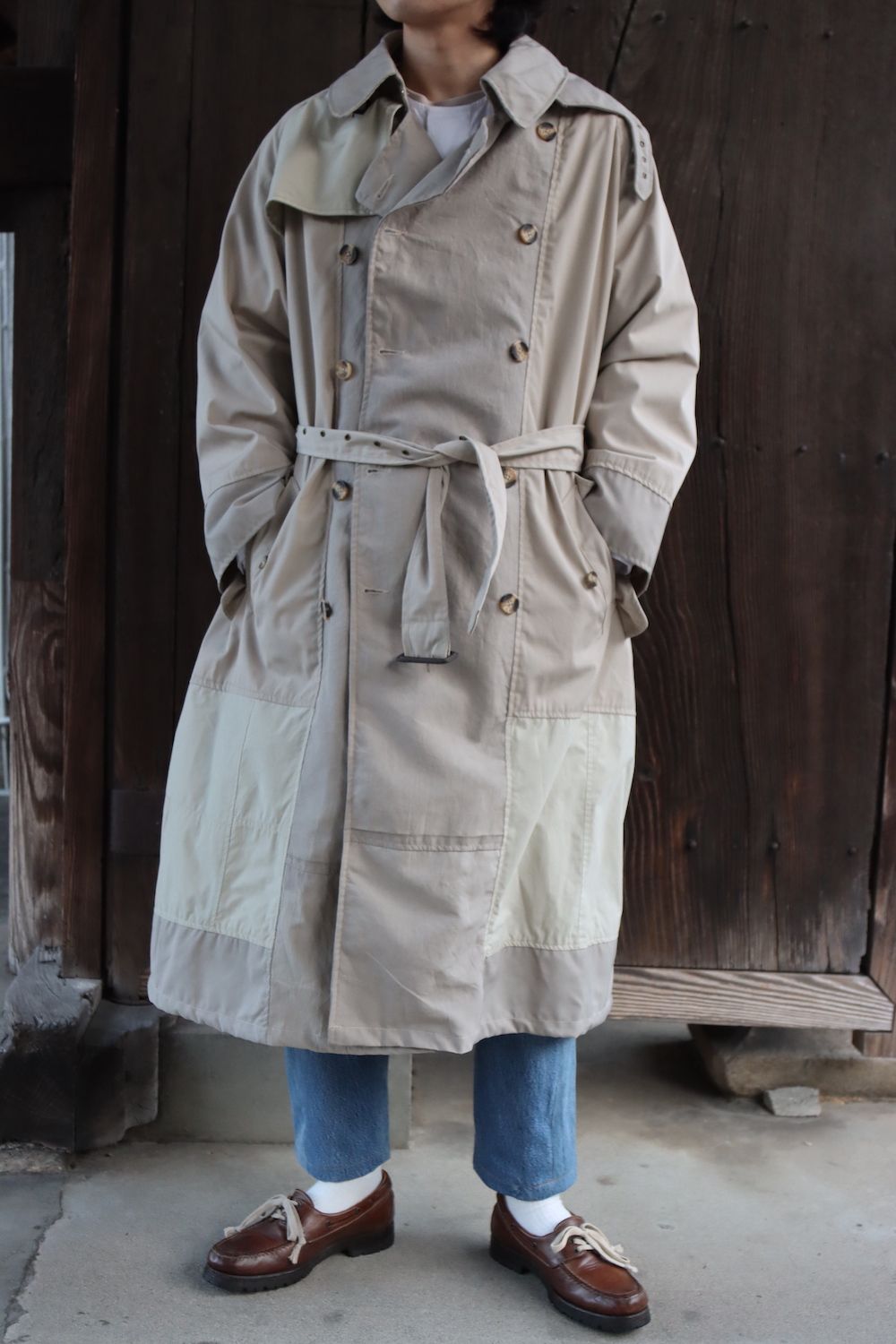 SEEALL RECONSTRUCTED TRENCH COAT(SAU23 CT601) MIX style. 2022.03