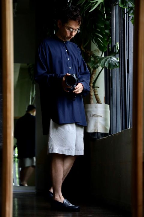 A.PRESSE Pullover Shirtスタイル.2024.6.28.