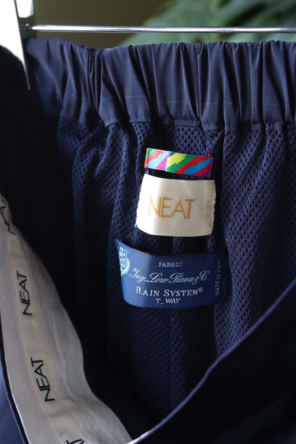 is-ness×NEAT LORO PIANA SPORT FABRICS PANTS"NAVY"イズネス22SS