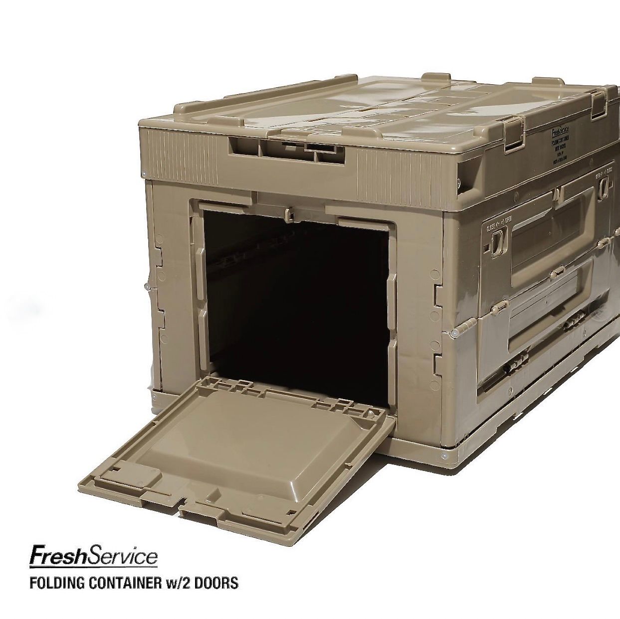 フレッシュサービス FOLDING CONTAINER w/2 DOORS "SAND"