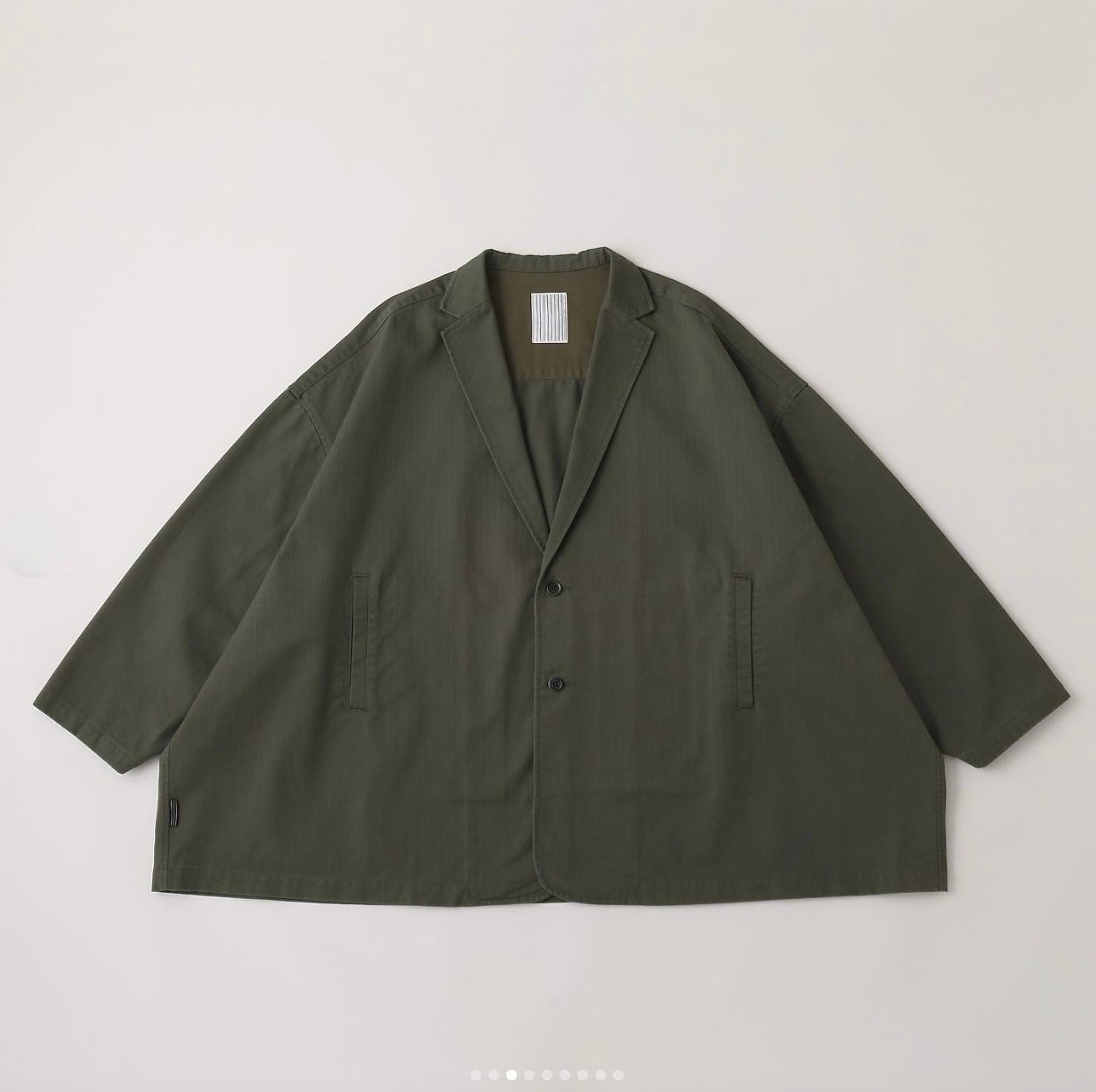 S.F.C 24FW エスエフシーTAILORED SHIRT JACKET HERRINGBONE(SFCEW24S01)Olive