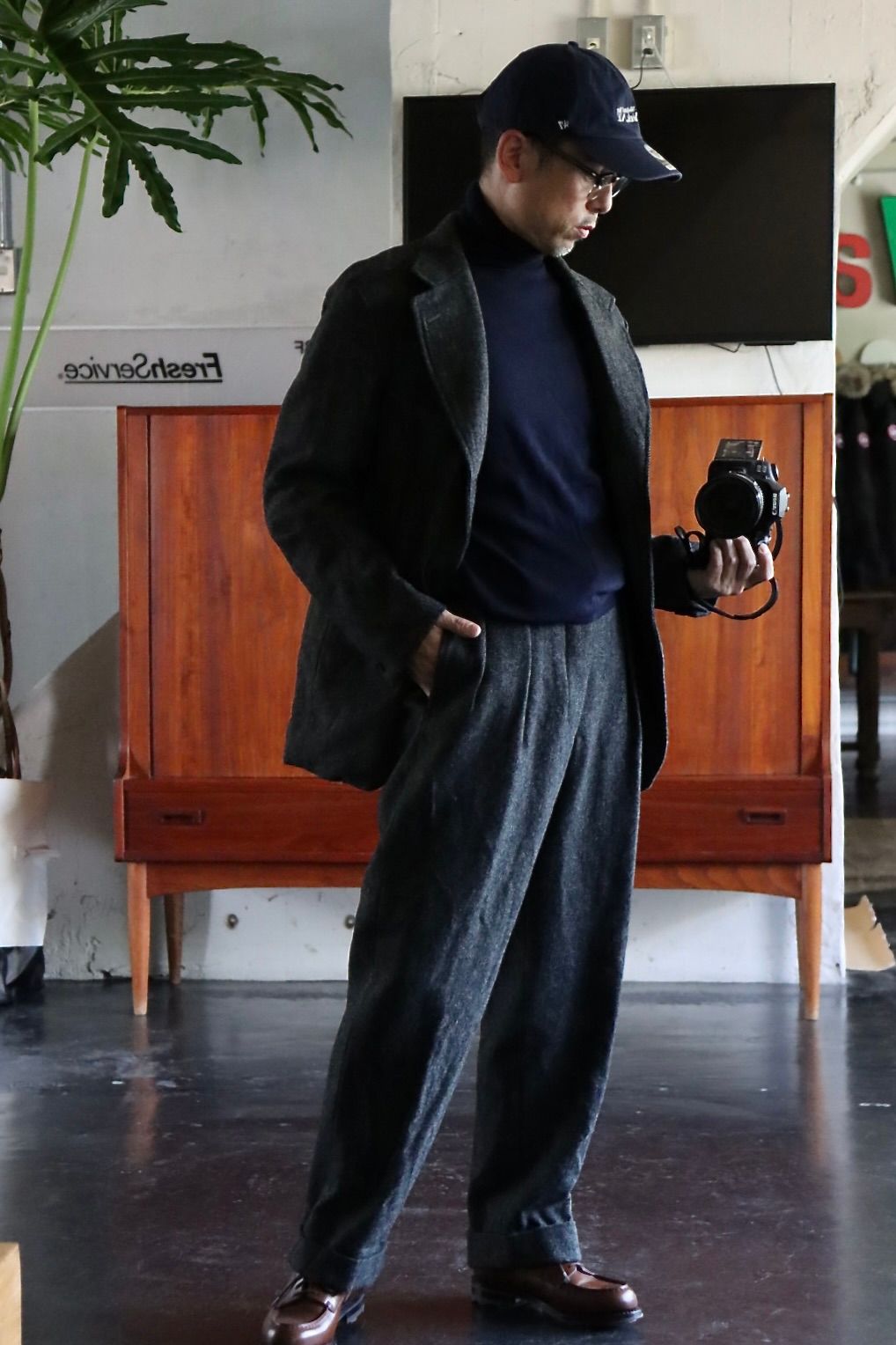 A.PRESSE 22AW Tweed Two Tack Trousers - スラックス
