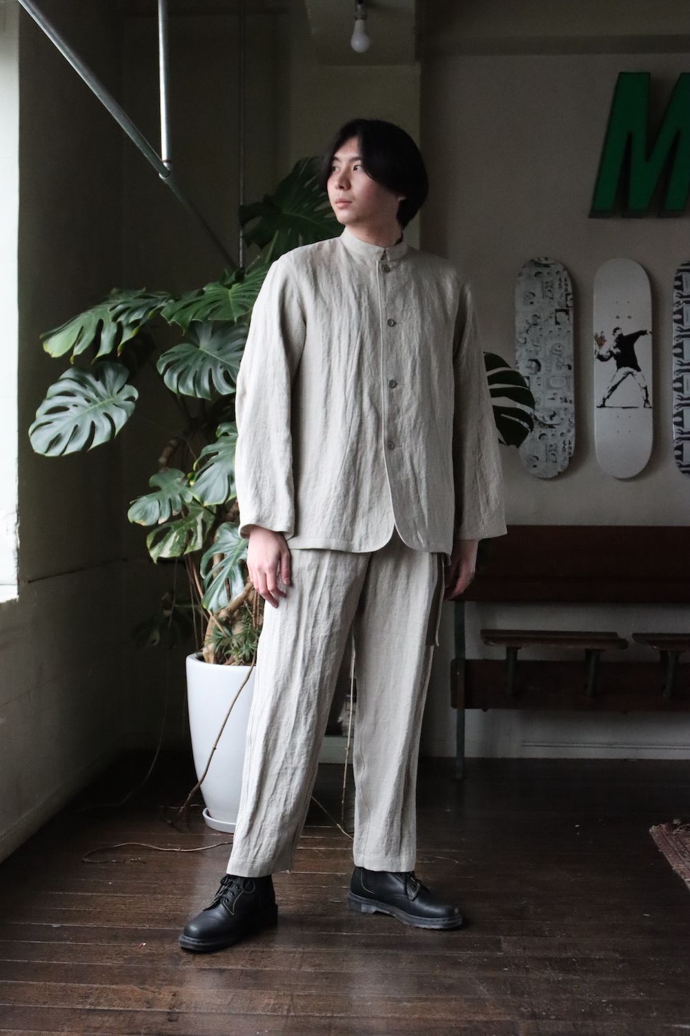 BLURHMS Wash Linen 5P Easy Pants - ワークパンツ/カーゴパンツ