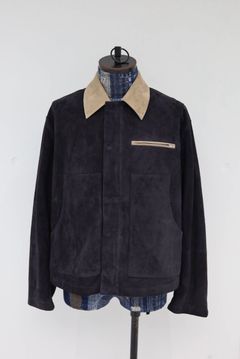 YOKE SPRING SUMMER 2026 Goat Suede Work Jacket(YK26SS01163B)CARBON