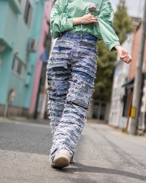 doublet 24FW 新作MUMMY UPCYCLE DENIM PANTS style.2024.8.9