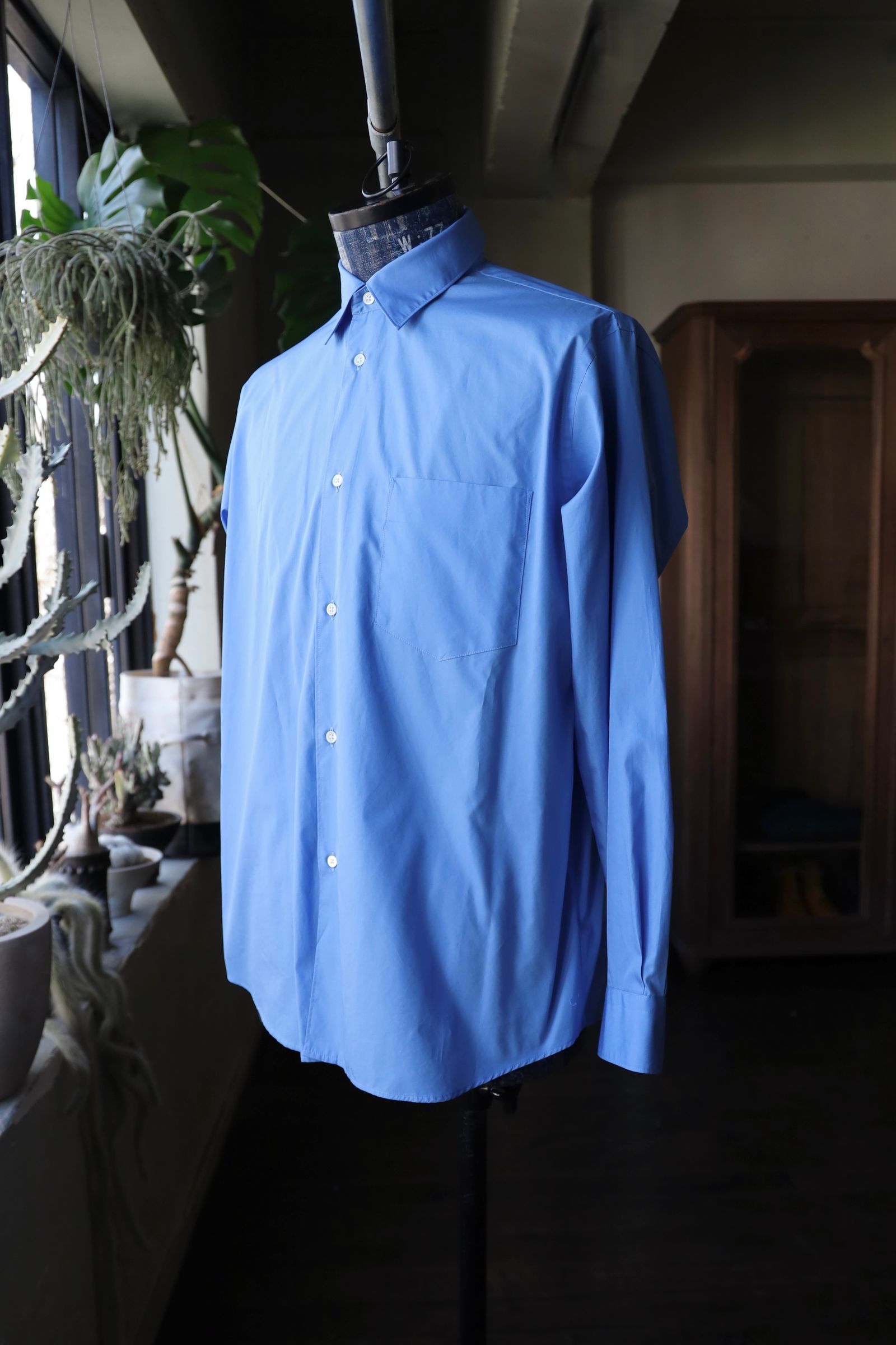 グラフペーパーシャツ Broad Regular Collar Shirt (GM251-50005B)BLUE☆7月19日(土)発売！