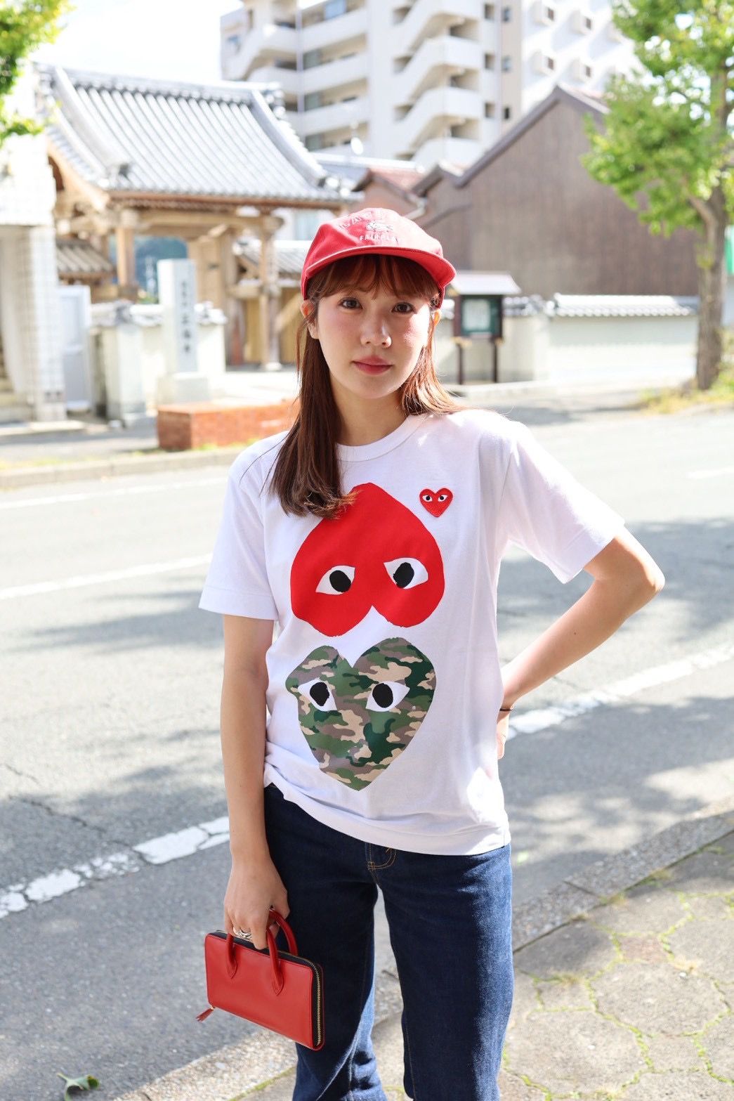 プレイコムデギャルソン REDエンブレムハートTシャツ(CAMO×RED)☆11月1日(土)発売！