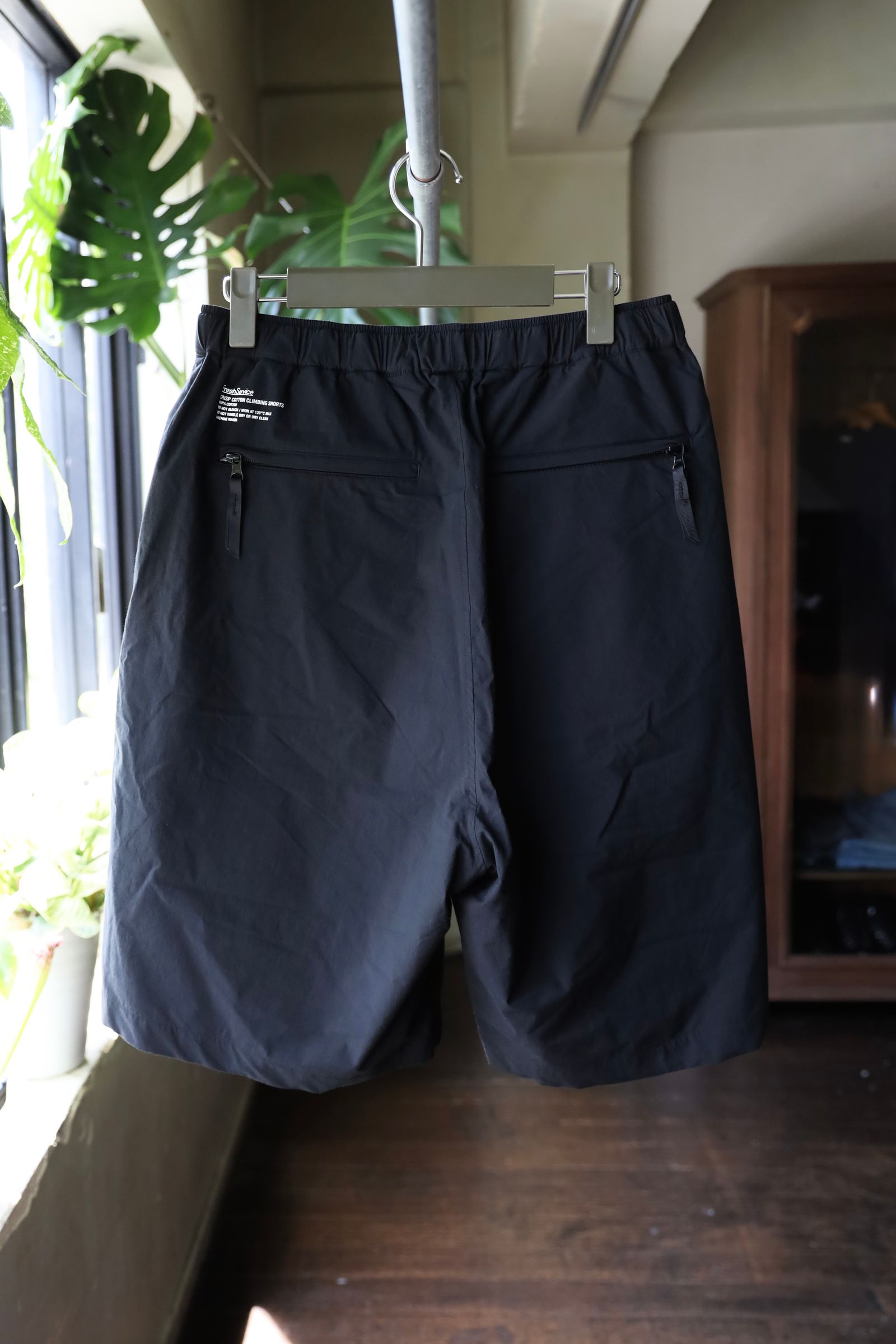 フレッシュサービス CRISP COTTON CLIMBING SHORTS(FSC252-40038)BLACK
