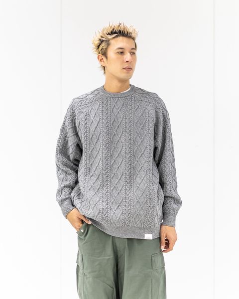 フレッシュサービス SHETLAND WOOL x SOLOTEX® TECH FISHERMAN SWEATER (FSC253-80165)H.GRAY★10月18日(土)発売！
