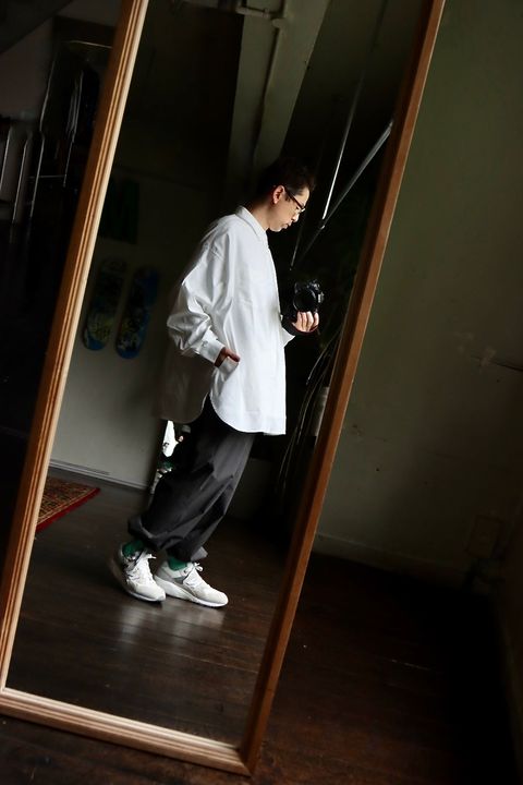 FreshService DRY OXFORD CORPORATE L/S B.D. SHIRT"WHITE"スタイル