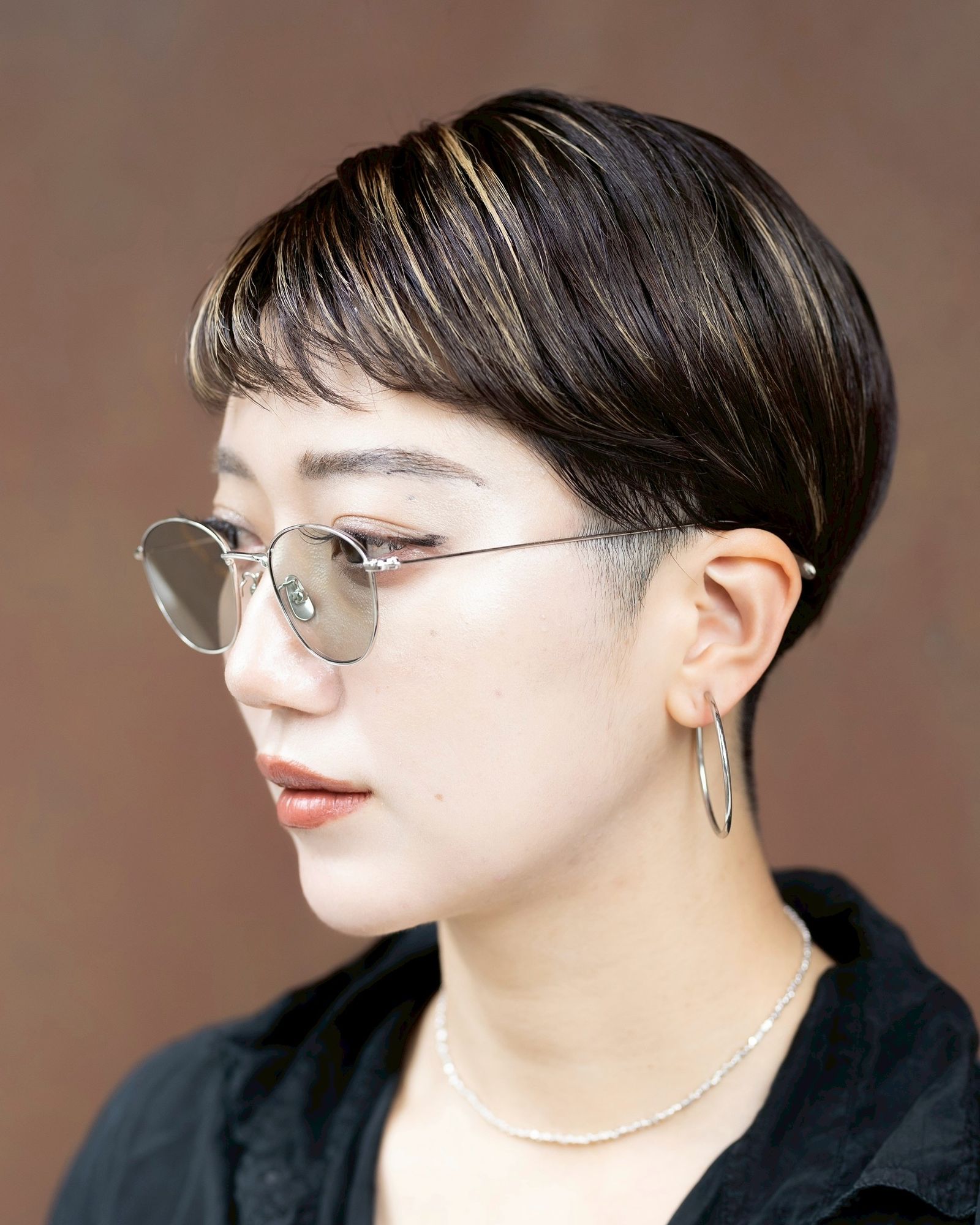 ノチノオプティカル KOUGETSU NOCHINO-N13 #2. PLUTINUM SILVER × GREY GREEN to D.GREY (調光モデル)