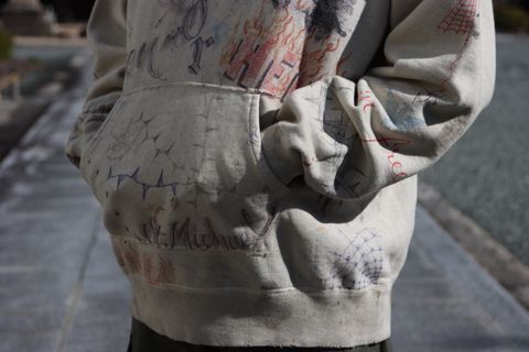 Saint Mxxxxxx × Dr.Wooコラボフーディーstyle.