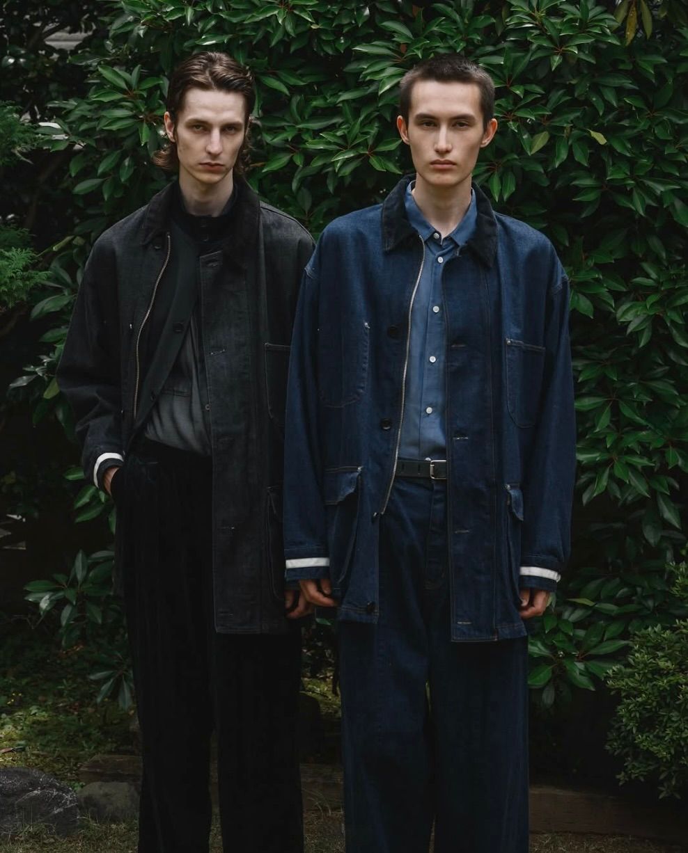 ヨーク 25FW コート Denim Coverall Half Coat(YK25FW01065C)BLACK