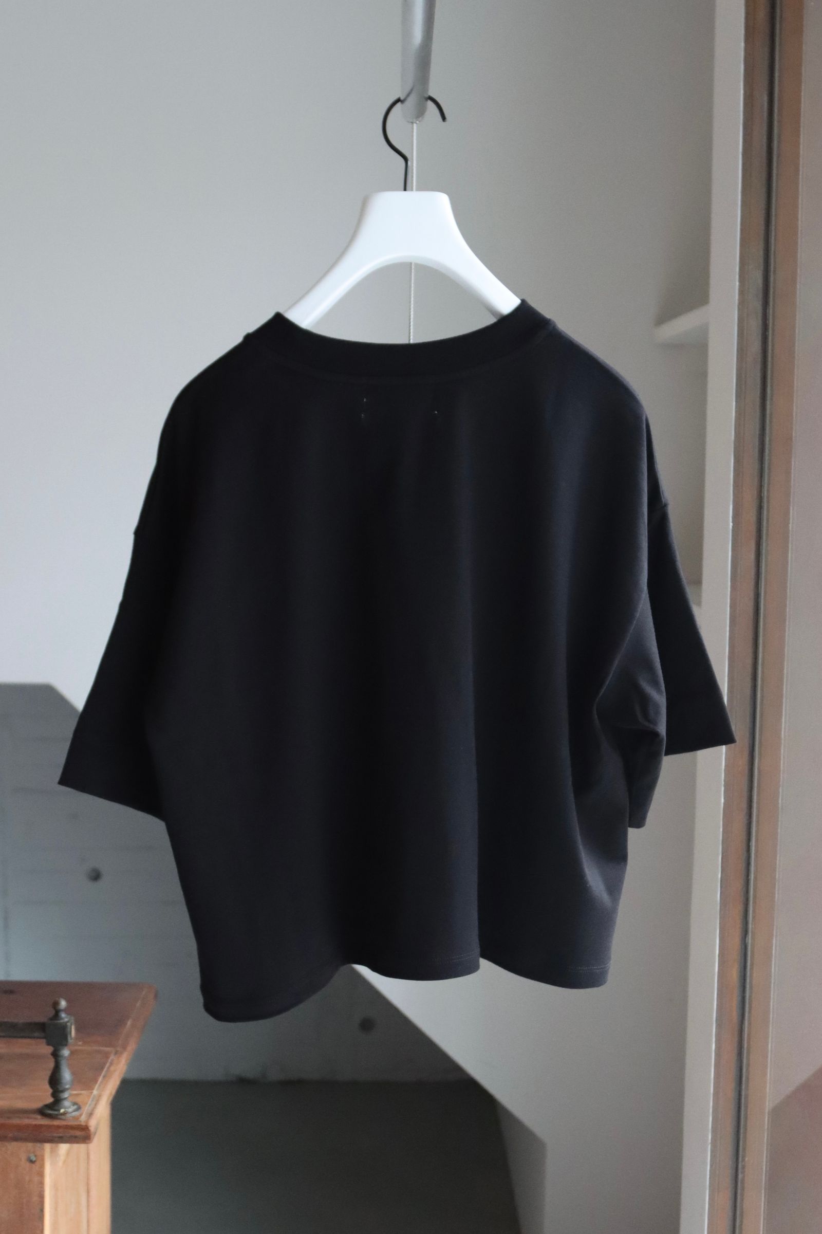 Graphpaper 25AW Women's  Tri Spun Cotton Balloon Sleeve Tee(GL253-70306)BLACK