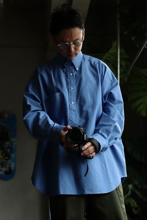 Graphpaper Oxford Oversized B.D Pullover Shirtスタイル