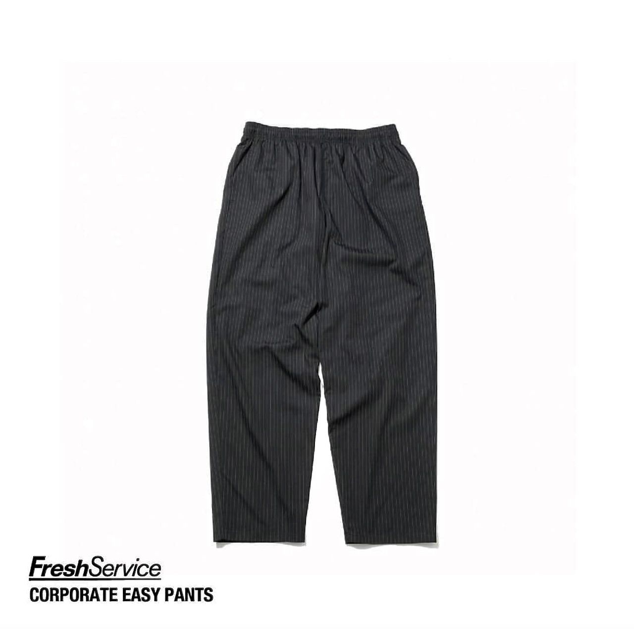 FreshService Corporate Easy Pants(BLACK STRIPE)スタイル
