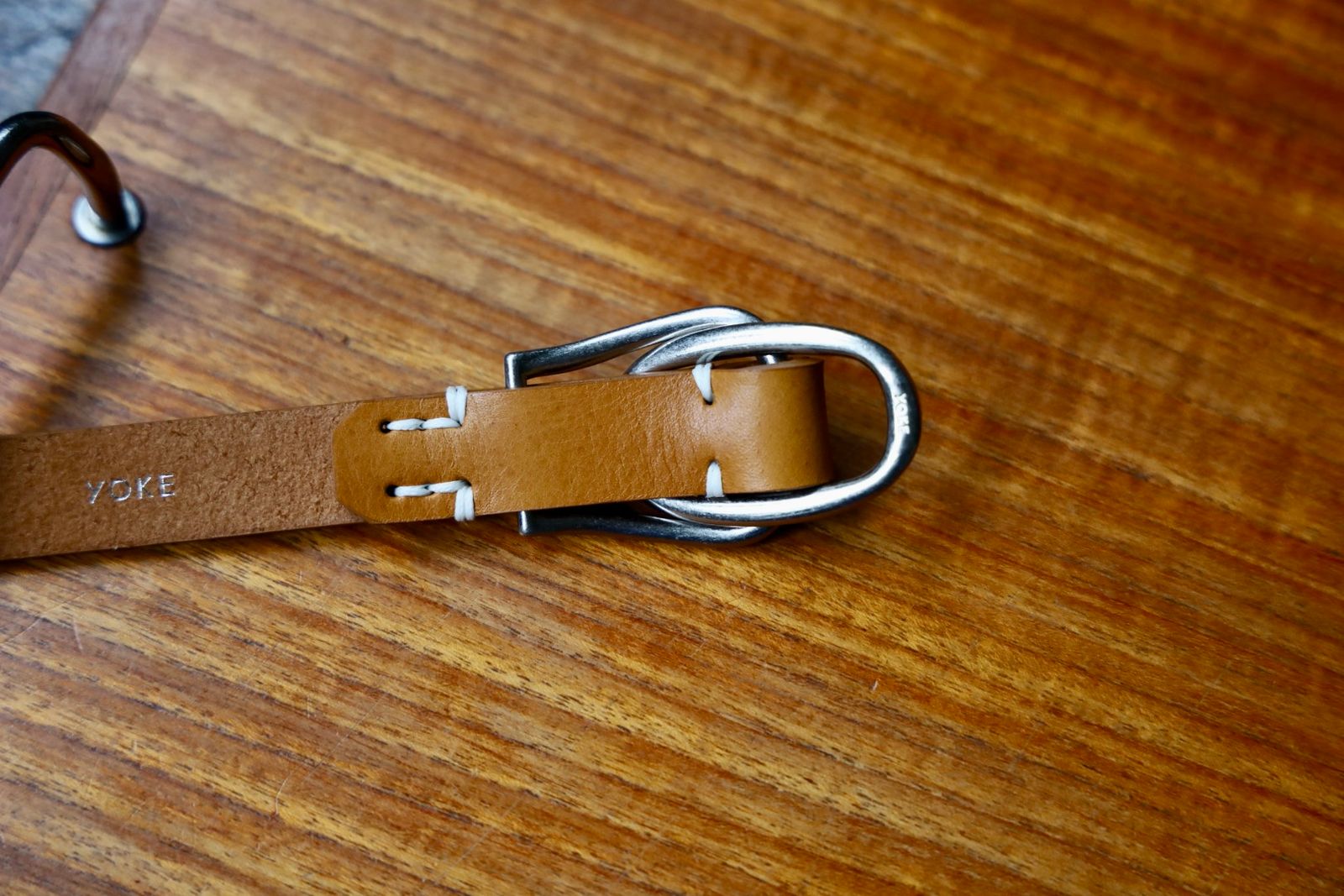 ヨーク 25FW Double Buckel Leather Belt(YK25FW01139A)BROWN
