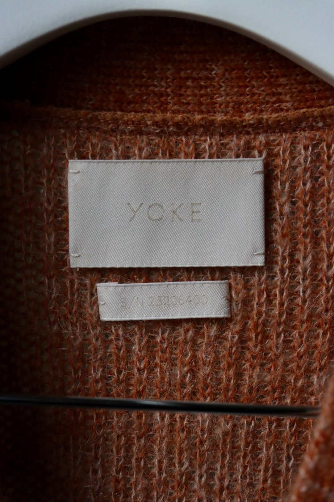 ヨーク23AW MOHAIR BORDER CARDIGAN(YK23FW0571S)PINK