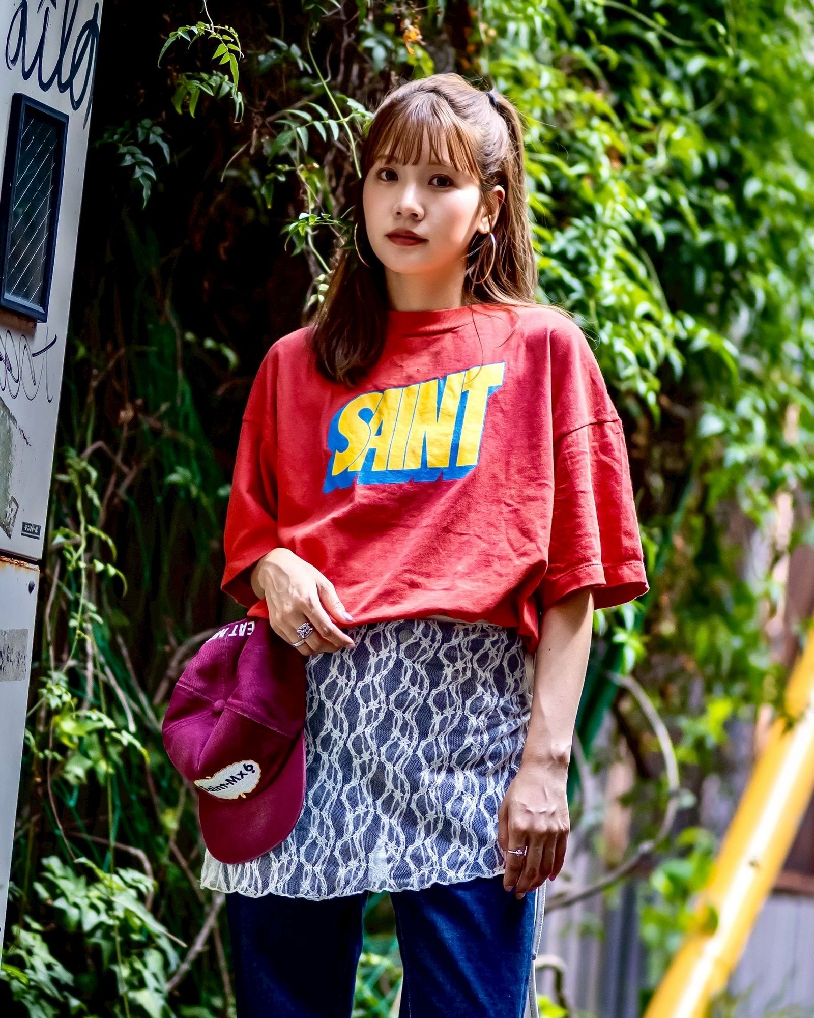 セントマイケル Tシャツ SAINT SS TEE(SM-HR1-0000-025)RED★9月1日(月)発売！