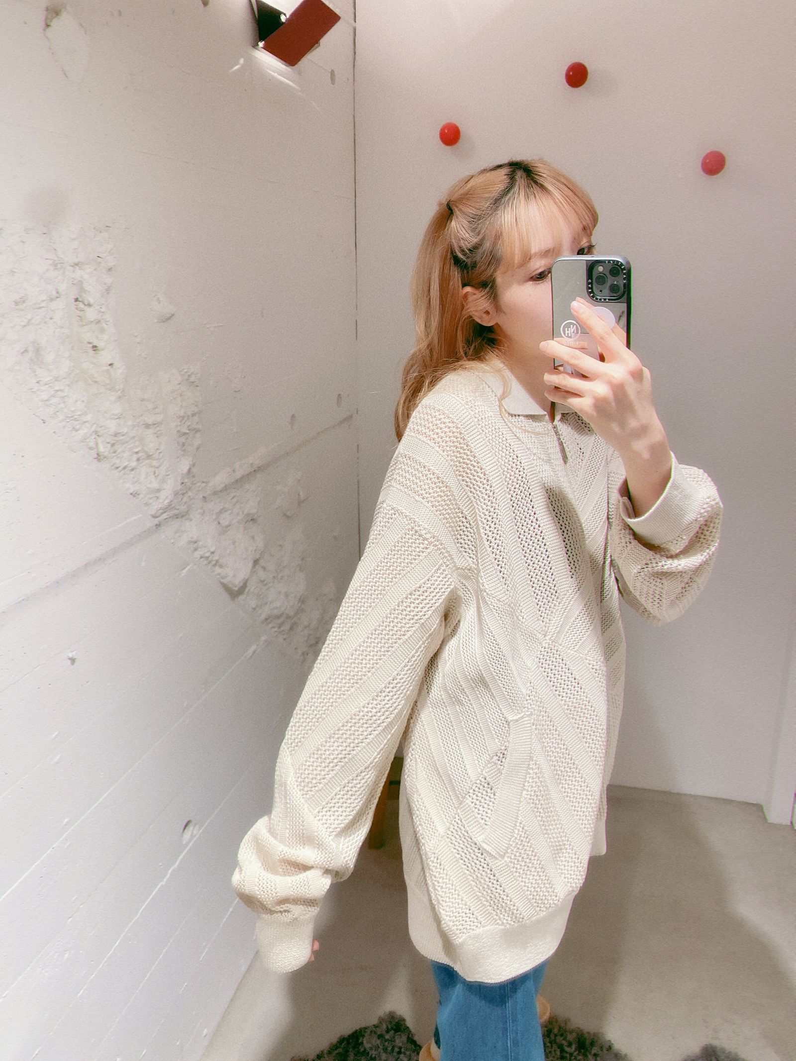 YOKE - ヨーク24SS COTTON MESH STRIPE ZIP-UP CARDIGAN YOKE - ヨーク24SS COTTON MESH STRIPE ZIP-UP CARDIGAN