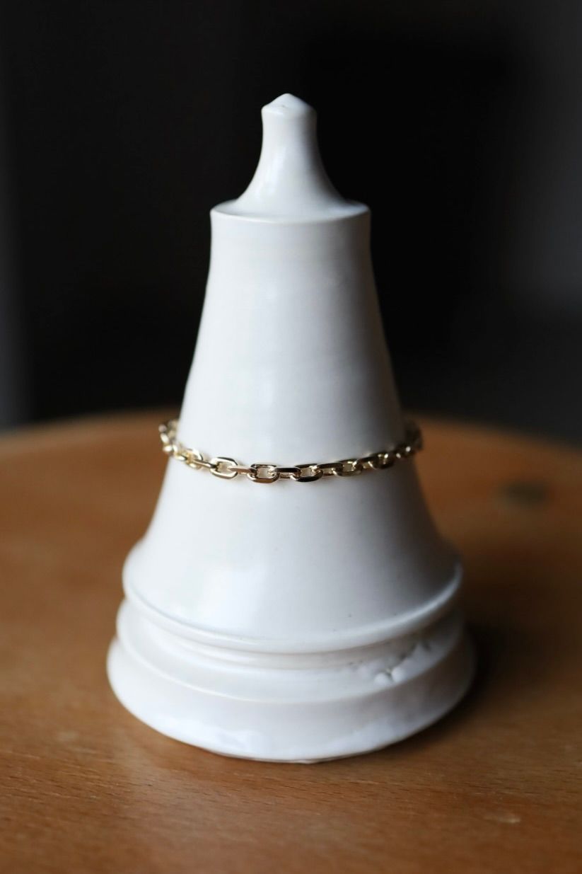 XOLO JEWELRY ブレスレット /Oval Cut Link Bracelet-4mm-Gold-(XOB117)★11月15日(土)再入荷！