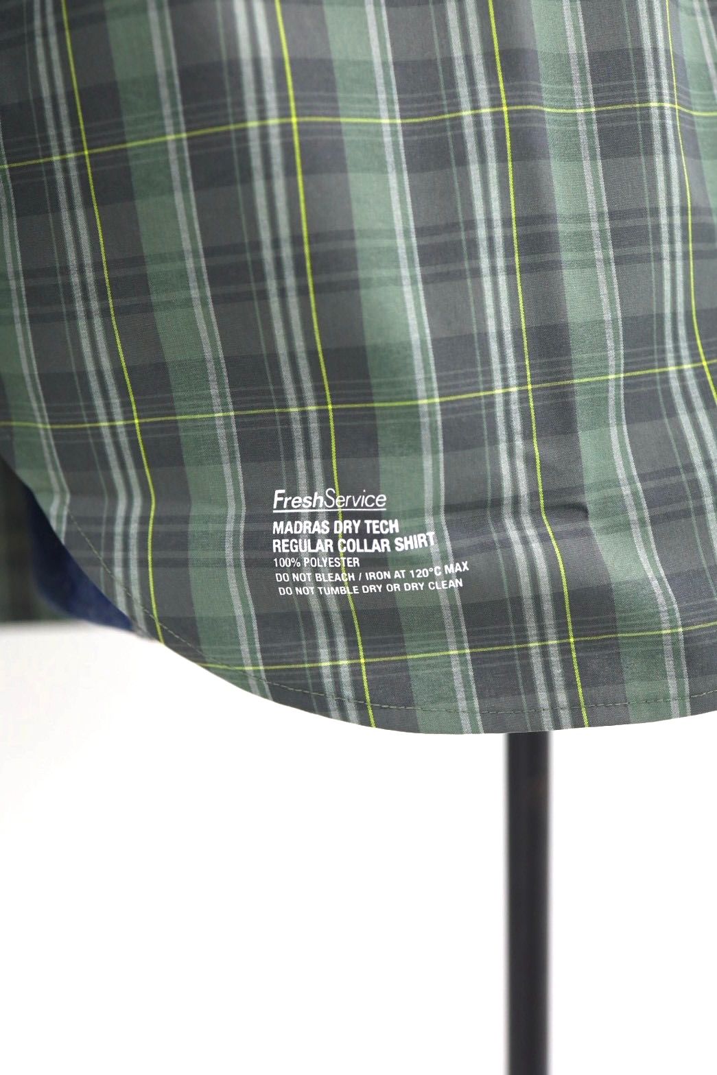 フレッシュサービス MADRAS DRY TECH REGULAR COLLAR SHIRT (FSC261-50251)KHAKI★2月14日(土)発売