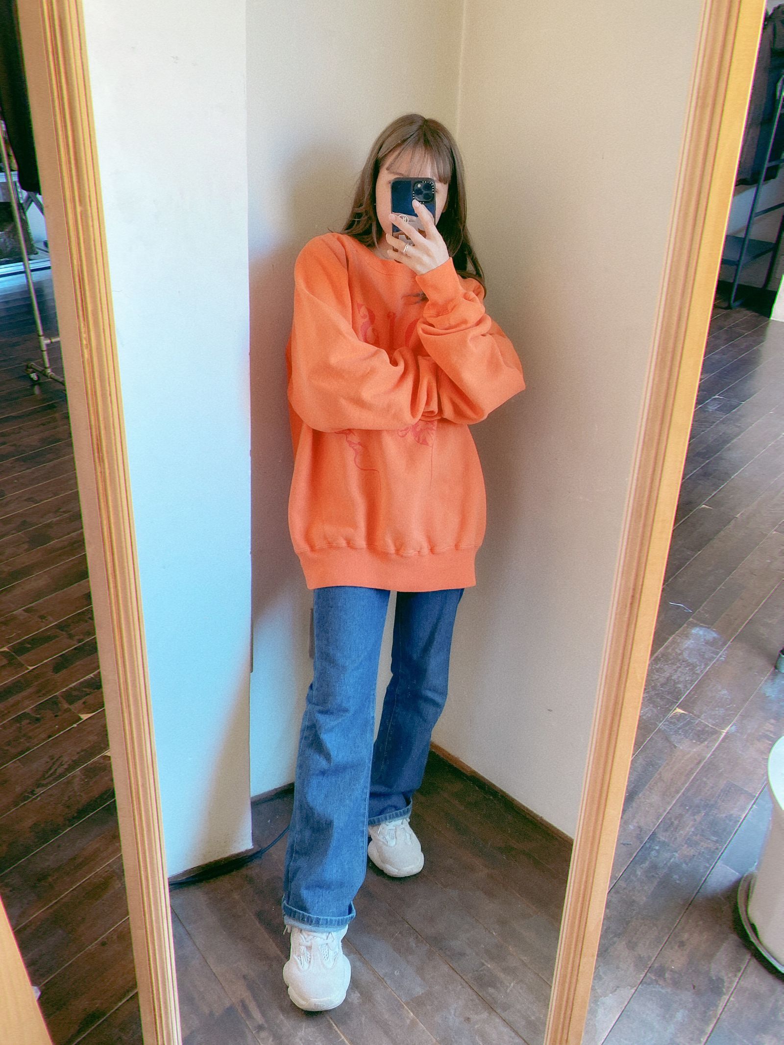 セントマイケル23AW ベルベルジンコラボスウェット BerBerJin_CREW  SWEAT_NOISE(SM-A23-0000-C14)ORANGE☆11月25日(土)発売！ - M