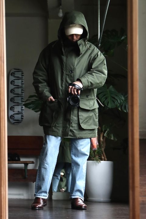 アプレッセ22FW Ventile Hunting Half Coatスタイル.2022.10.1.