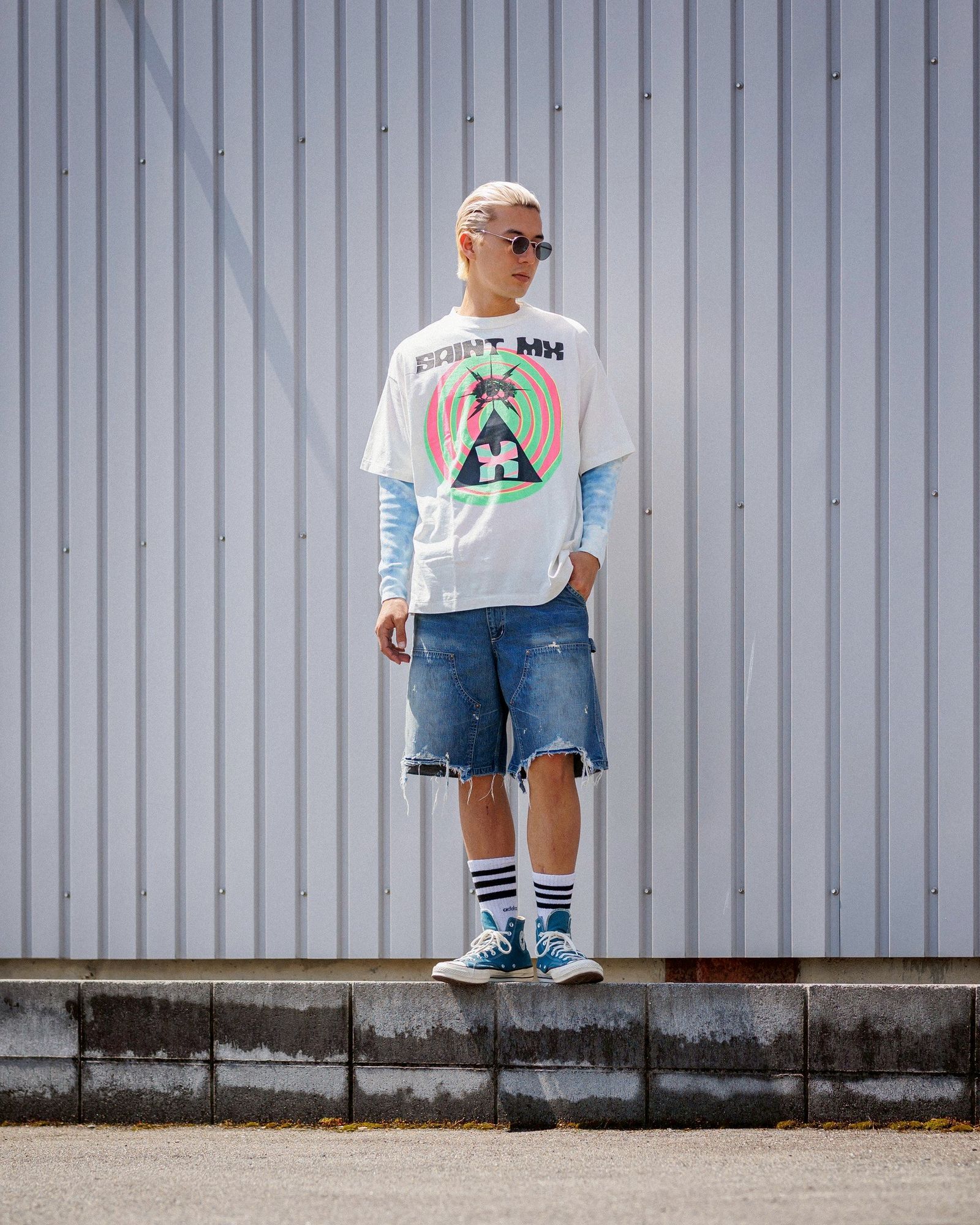 セントマイケル Tシャツ SAINT MX SS TEE(SM-HR8-0000-018)WHITE