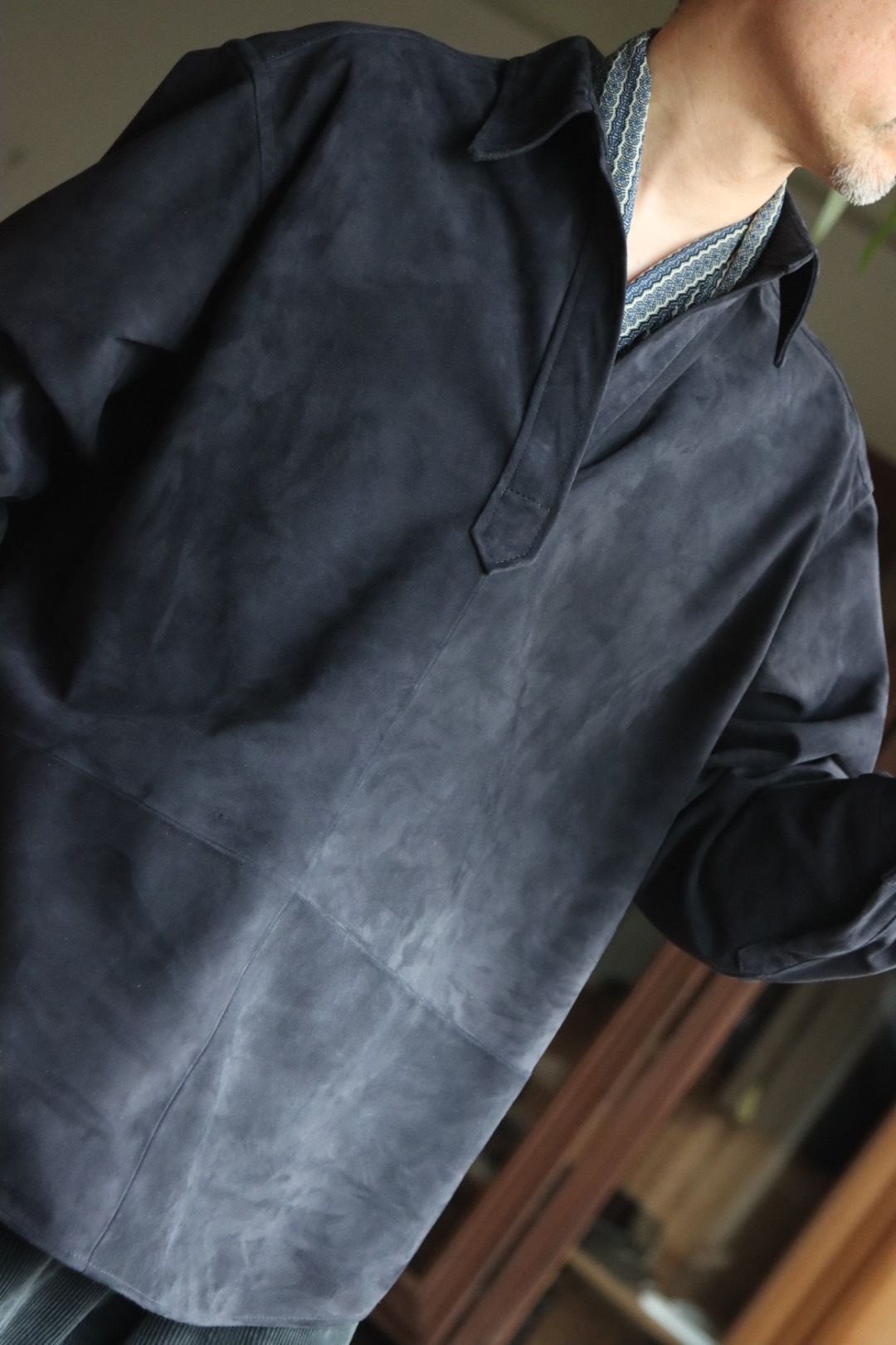 A.PRESSE - アプレッセ24SS Leather Skipper Shirt(24SAP-02-01H