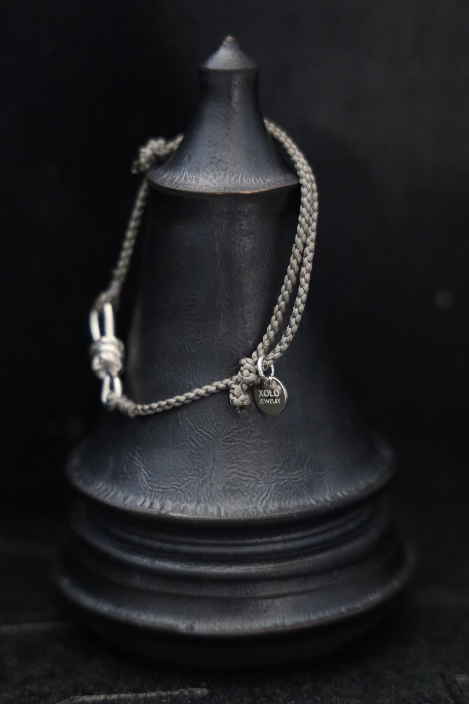 XOLO JEWELRY ショロジュエリー / Twisted Rope Link Silk Code Bracelet (GRAY)