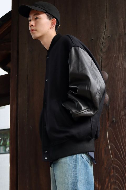 Graphpaper グラフペーパー 23AW Light Melton Stadium Jacketスタイル