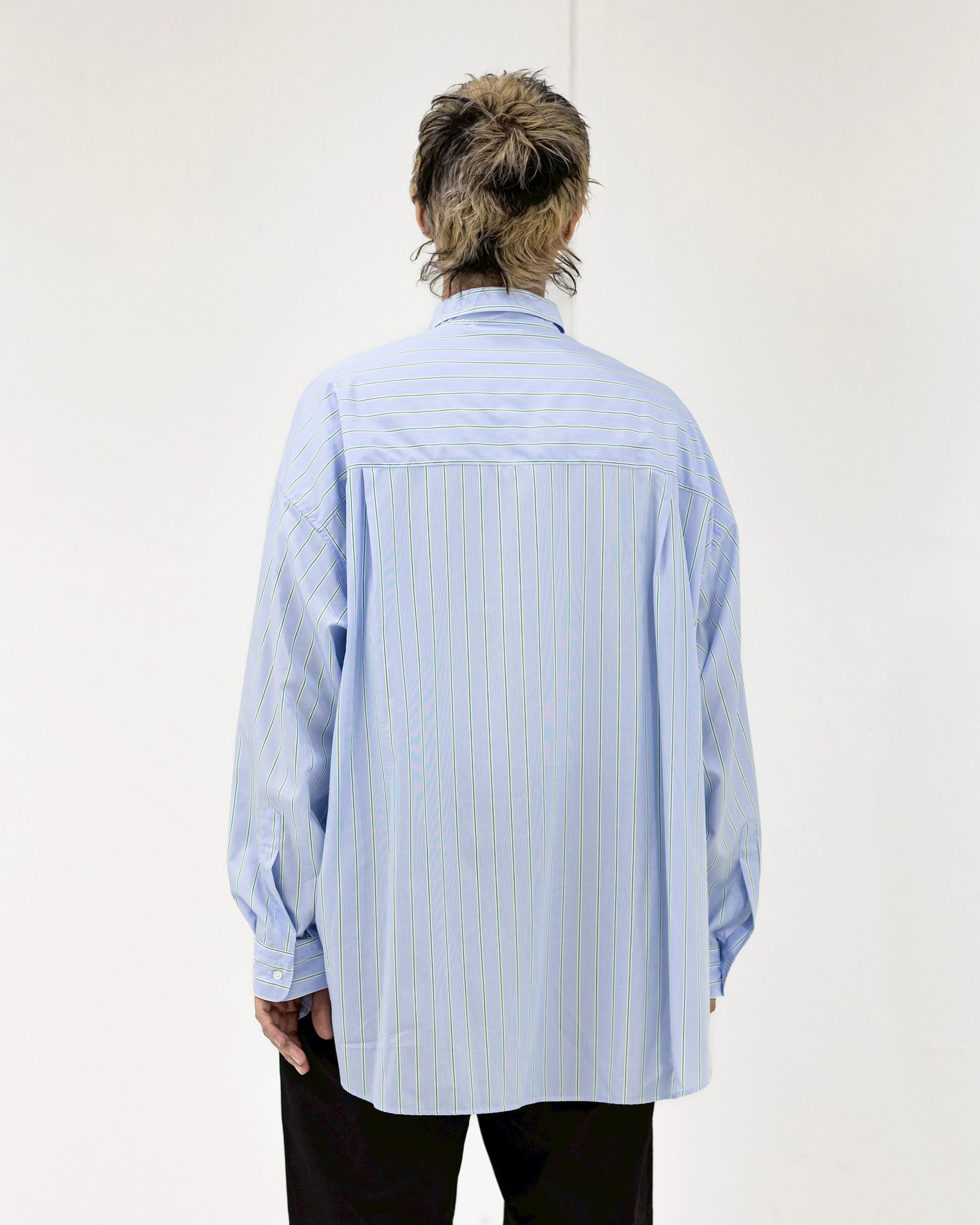 グラフペーパー SIDOGRAS L/S Oversized Regular Collar Shirt (GREEN STRIPE) 6月6日(土)新作発売！