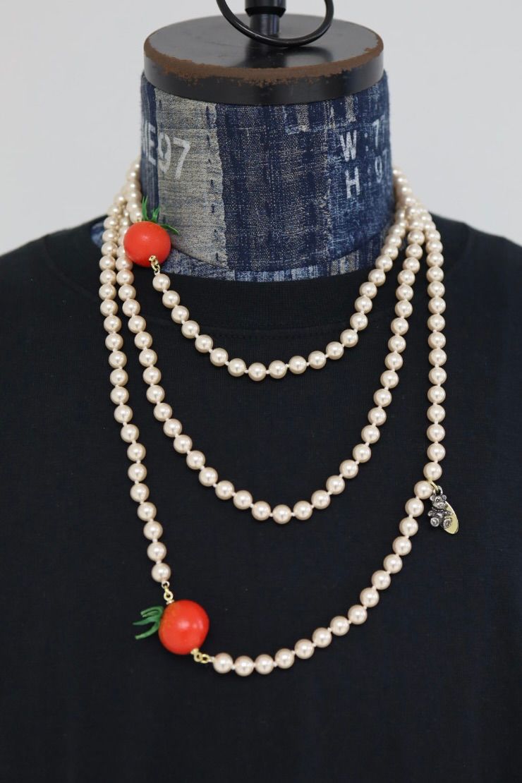 doublet ダブレット26SS FOOD SAMPLE PEARL NECKLACE (26SS83AC43) TOMATO★1月17日(土)11:00発売！