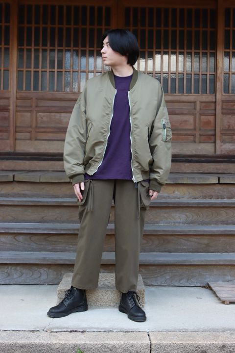 doublet VEGETABLE DYED MA-1(22SS13BL132) style.2022.1.19.