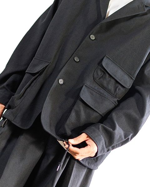 コムデギャルソン オム ウールサージ縮絨3Bジャケット セットアップスタイル 新作発売！