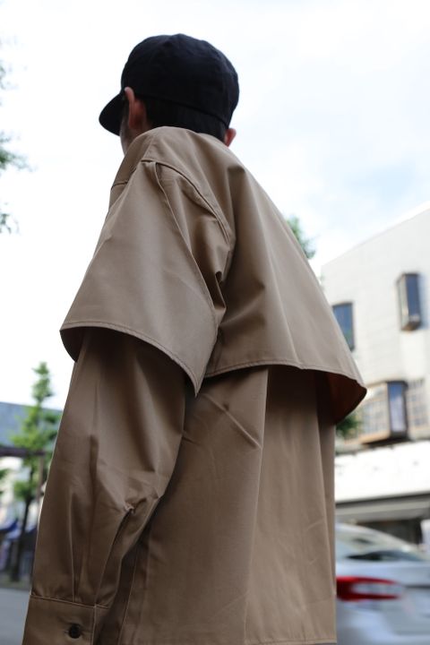 JieDa T/C FLAP SHIRT"BEIGE"Style.2020.7.22.