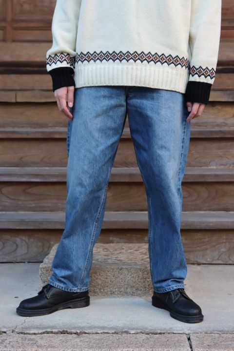 JUNYA WATANABE COMME des GARCONS MAN ウールジャガードニット求心柄"WHITE"style