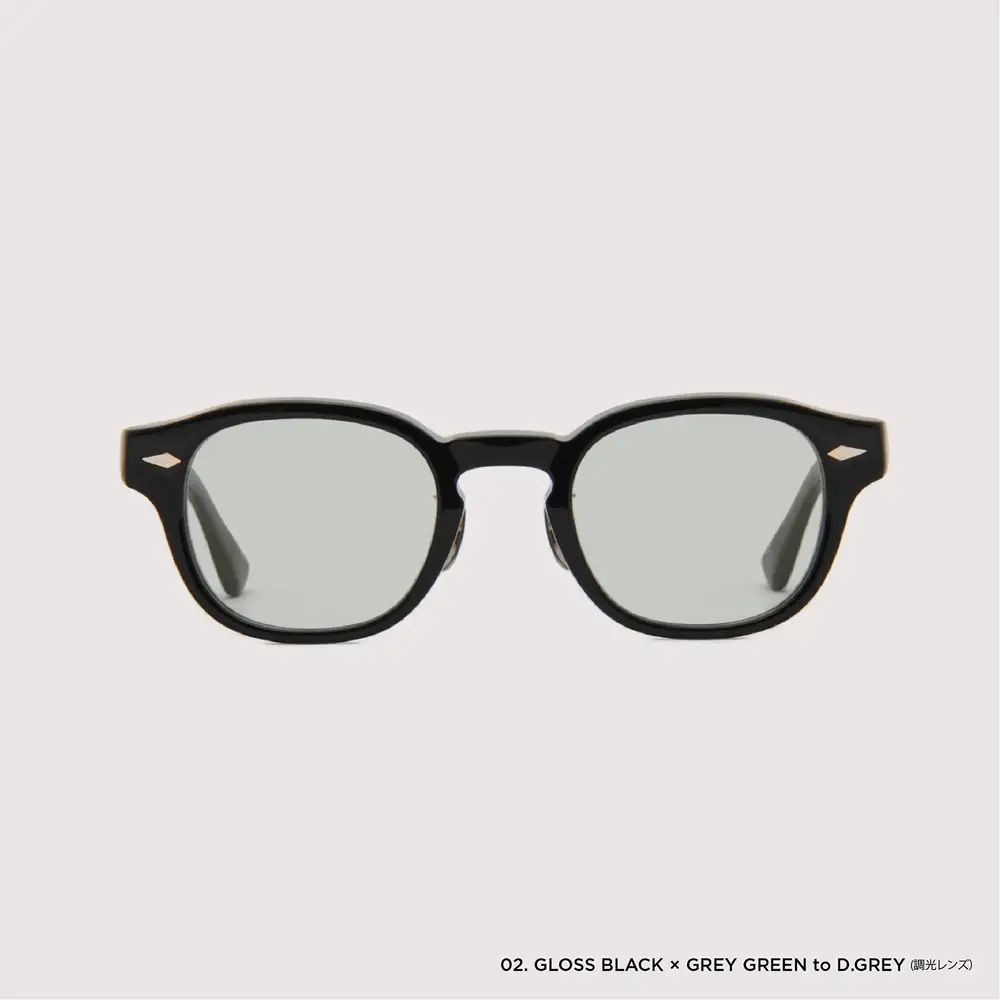 ノチノオプティカル "NOCHINO FR" #2.GLOSS BLACK × GREY GREEN to D.GREY (調光モデル)