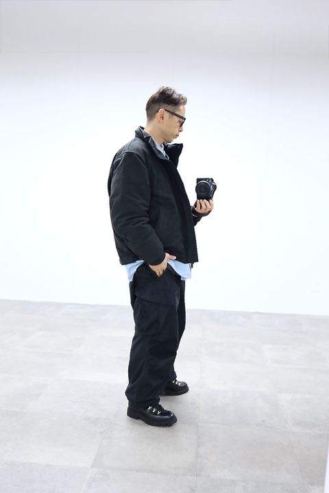 A.PRESSE Nubuck Leather Down Jacketスタイル